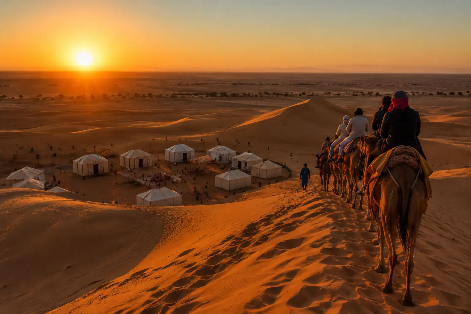 Deserto do Saara e cidade azul de Chefchaouen durante roteiro no Marrocos