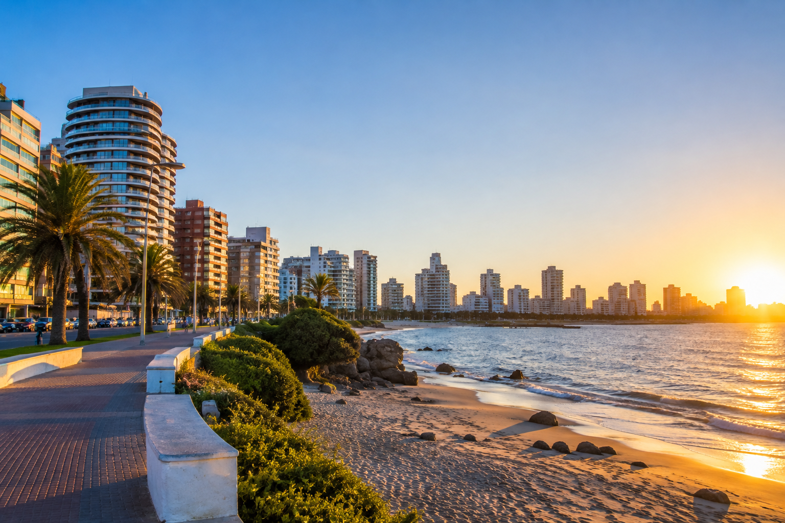 Vista de Punta del Este durante roteiro de Carnaval no Uruguai 2027