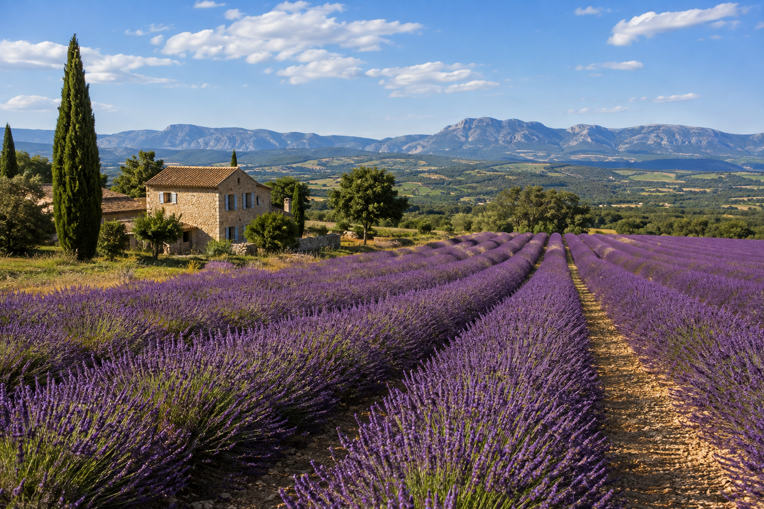 Campo de lavandas da Provence no roteiro Paris e Provence 2027